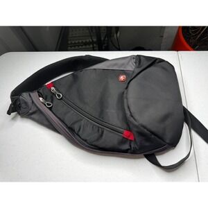 SwissGear Crossbody Sling Bag Black Grey Red Tech Backpack Messenger Travel